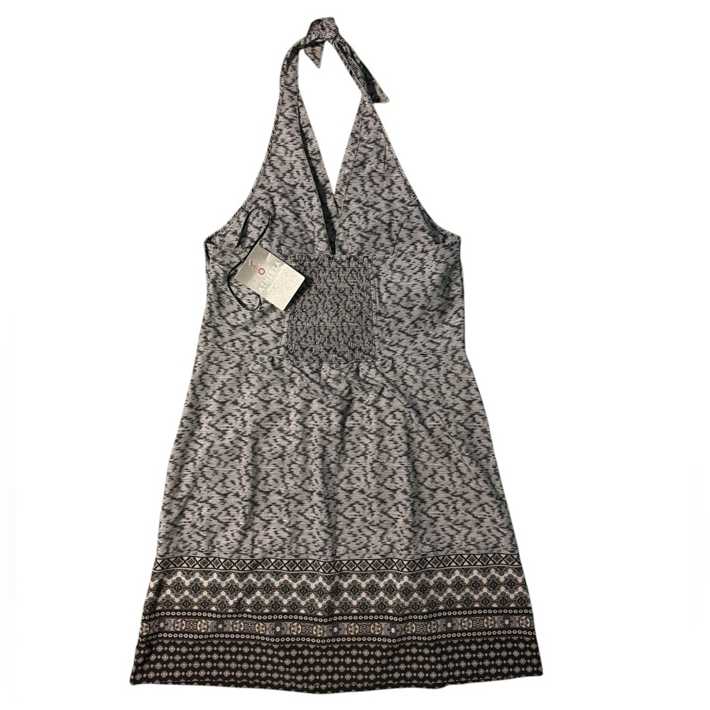 Athleta Black and White Patterned Backless Dress … - image 2